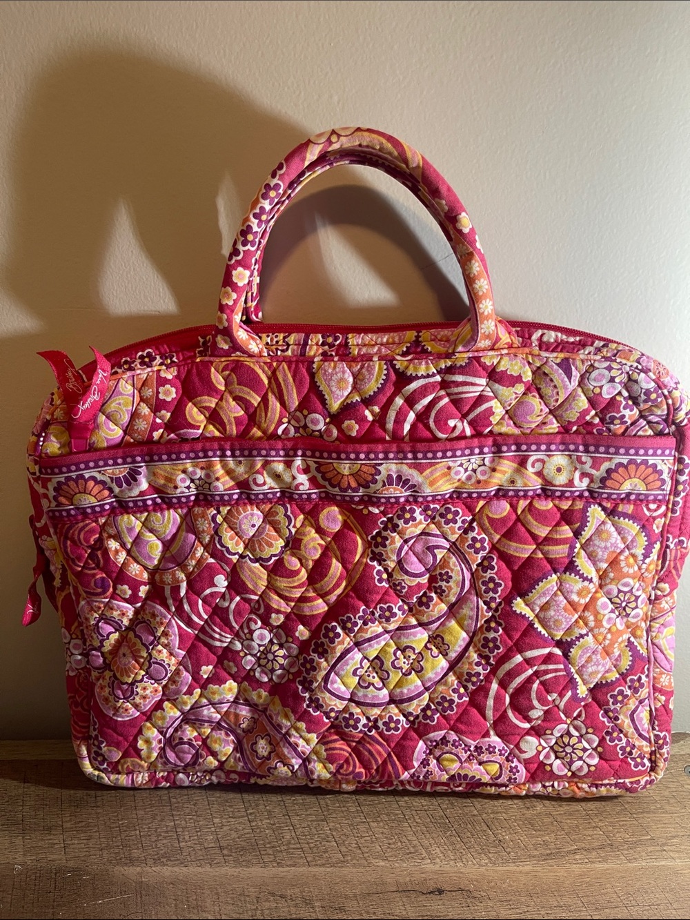 Vera Bradley Pink Quilted Laptop Case